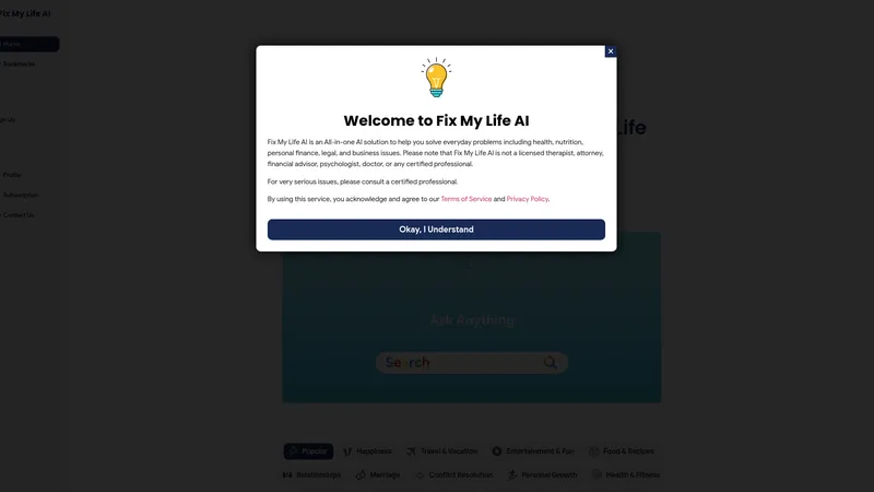 Fix My Life AI