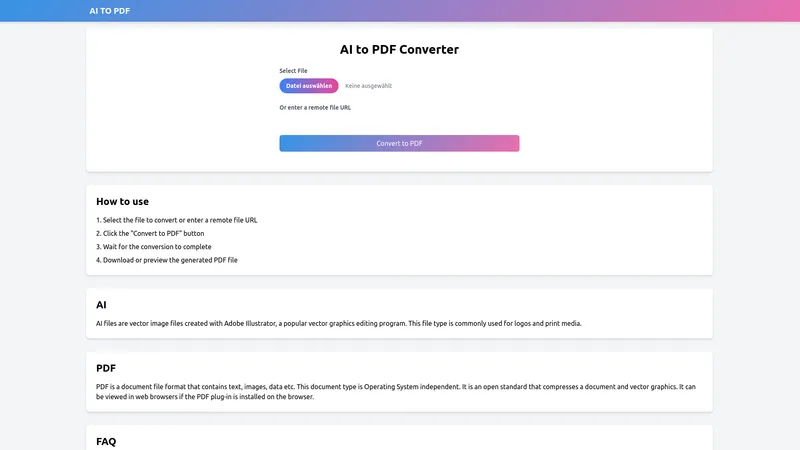 AI to PDF Converter