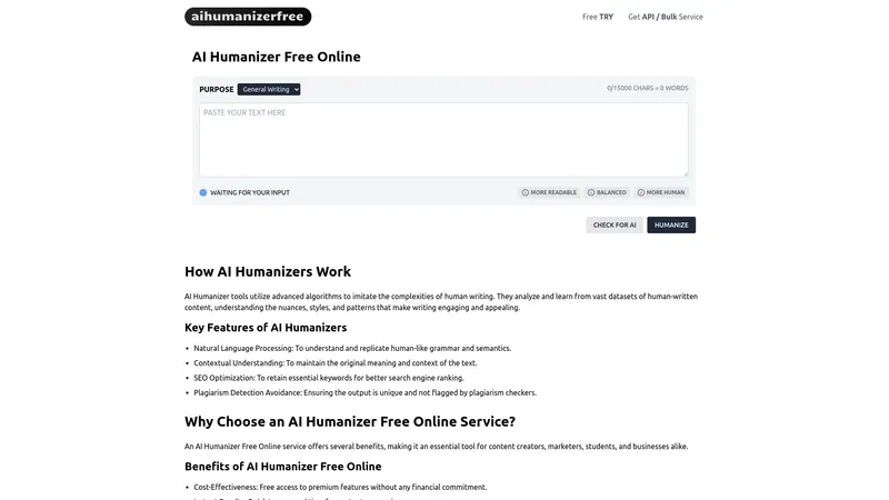AI Humanizer Free Online