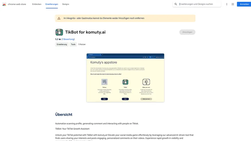 TikBot for komuty.ai