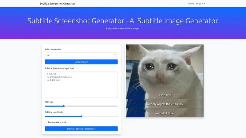 Subtitle Screenshot Generator