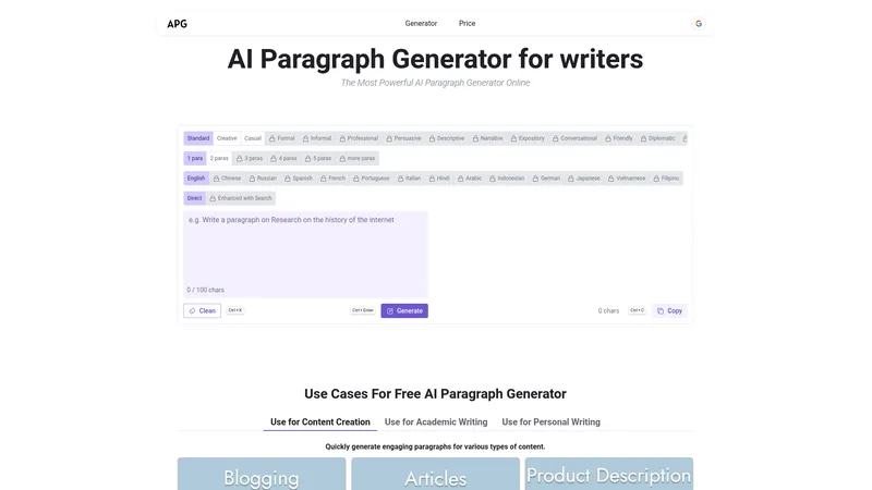 AI Paragraph Generator