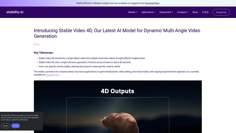 Stable Video 4D